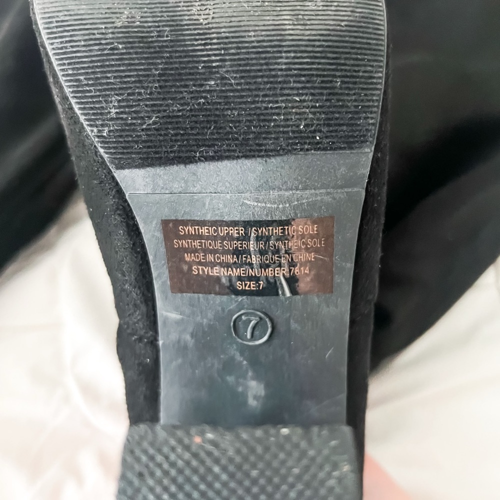 Streetwear Society Slim Fit Over-the-Knee Black Boots, 7 - Picture 2 of 6